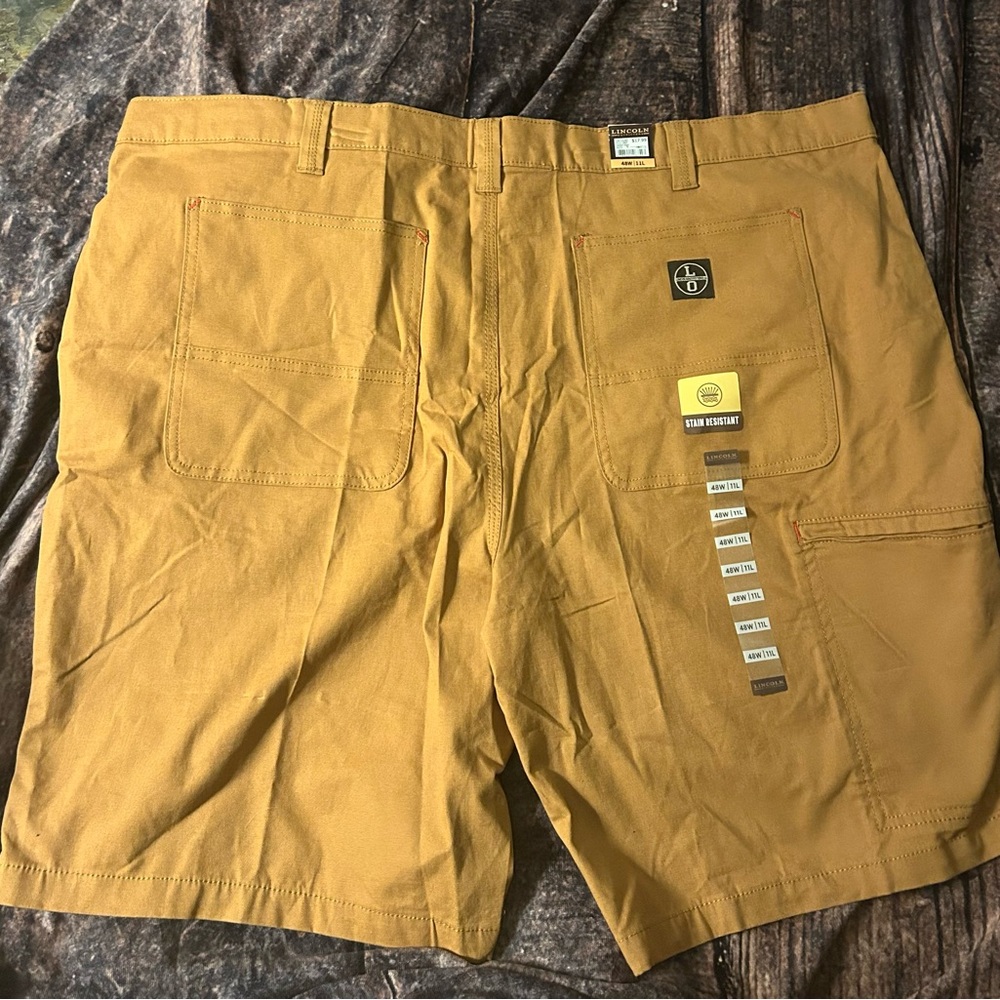 Lincoln Outfitters Stain Resistant Flex Canvas Duck Shorts -Size 48W (New) - Picture 3 of 5